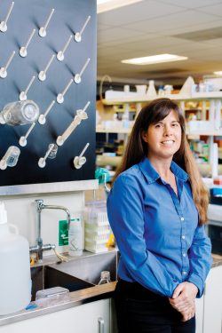 Tara Haas in lab