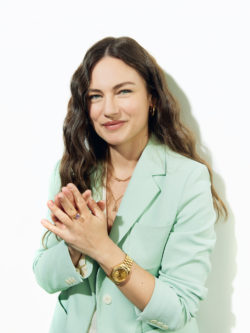 Katarina Kovacevic smiling with hands clasped